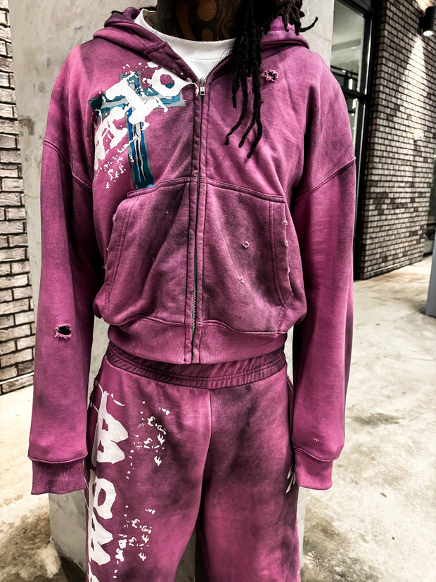 Purple "wash me away" Hoodie