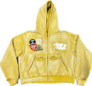 Yellow Patchwork Hoodie