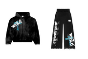 Black "WASH ME AWAY" sweatsuit