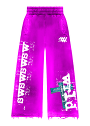 Purple "wash me away" sweats